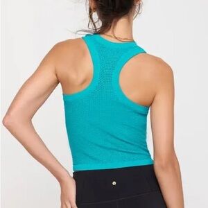 Spiritual Gangster Rise Seamless Mesh Racer Vibrant Blue Tank Top M/L